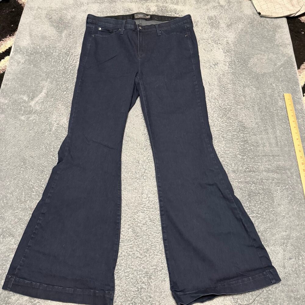 Torrid Jeans Womens 18 Tall (39x33) Dark Wash Blue Boot Flare High Rise Stretch